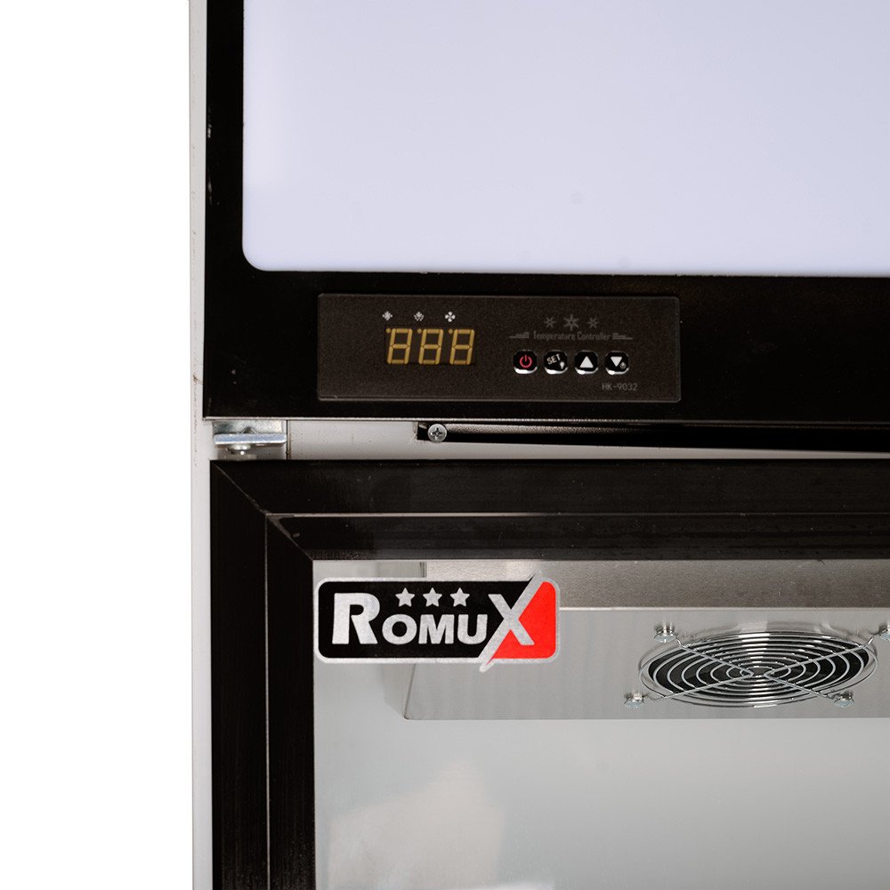 Armario expositor refrigerado 1300L 4 puertas ROMUX aire forzado