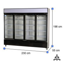 Armario Expositor Refrigerado 1300L Ventilado | Gastroten