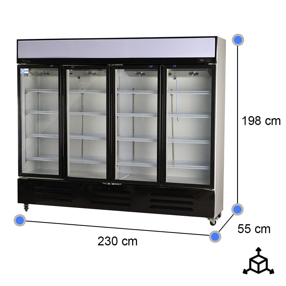 Armario Expositor Refrigerado 1300L Ventilado | Gastroten