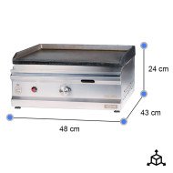 Plancha Hierro Gas 50 cm Cleiton | Equipamiento Industrial