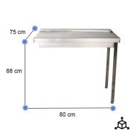 Mesa de Salida Derecha 800x750x880 mm Cleiton | Equipamiento Industrial