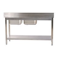 Fregadero Doble Desmontable 1600x600 mm Romux | Lavado Hostelería