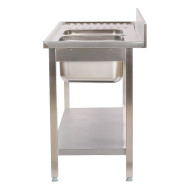 Fregadero 2 Senos 1600x700x850 mm Romux | Equipamiento Industrial