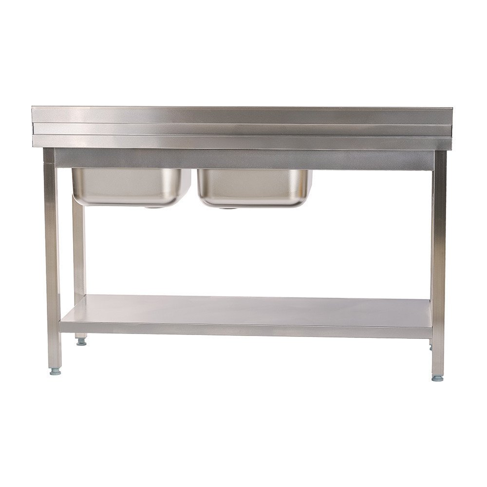 Fregadero 2 Senos 1600x700 mm Cleiton | Equipamiento Industrial