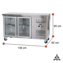 Bajo Mostrador Refrigerado 2 Puertas 1360x600mm | Romux