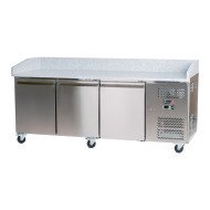 Mesa Pizzera Refrigerada 200cm 3 Puertas Mármol | Gastroten