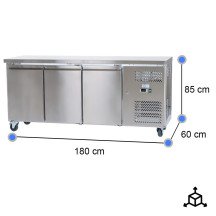 Bajo Mostrador de Congelación 3 Puertas 180x60 Ventilado Cleiton
