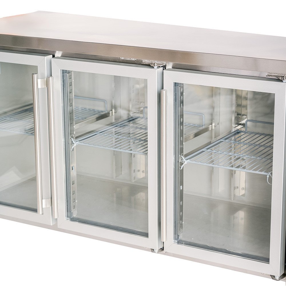 Bajo Mostrador Refrigerado 3 Puertas Cristal 180x60 Ventilado Cleiton