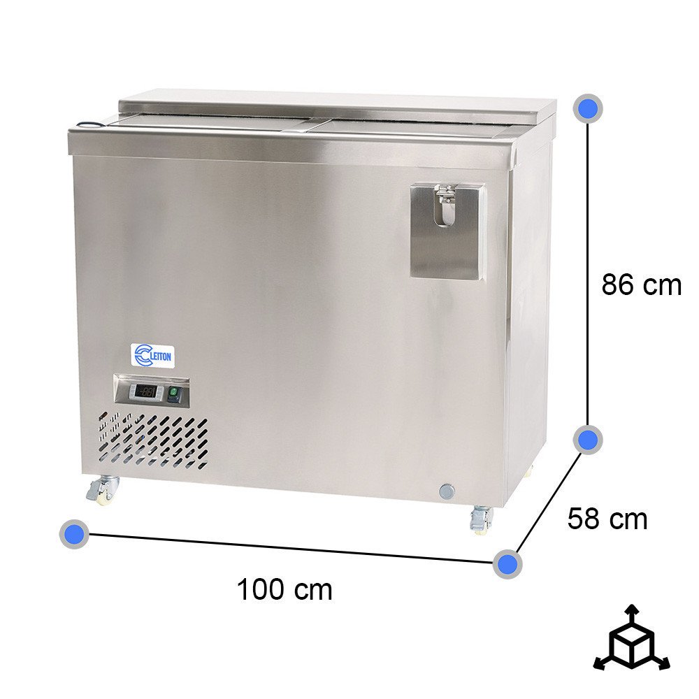 Botellero Refrigerado 2 Puertas 100 cm CLEITON - Capacidad 264L