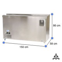 Botellero Refrigerado 3 Puertas 150 cm CLEITON - Capacidad 438L
