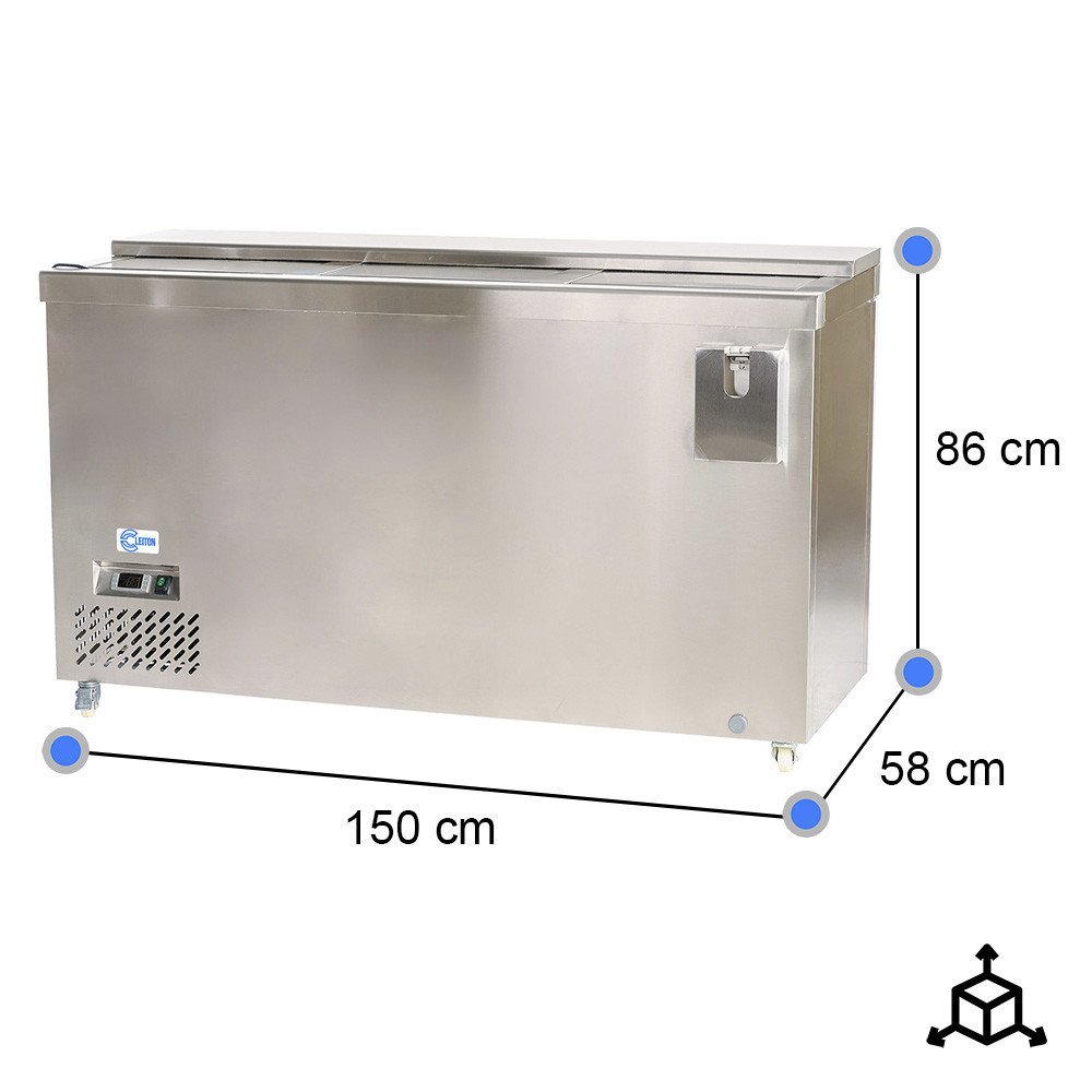 Botellero Refrigerado 3 Puertas 150 cm CLEITON - Capacidad 438L
