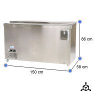 Botellero Refrigerado 3 Puertas 150 cm CLEITON - Capacidad 438L