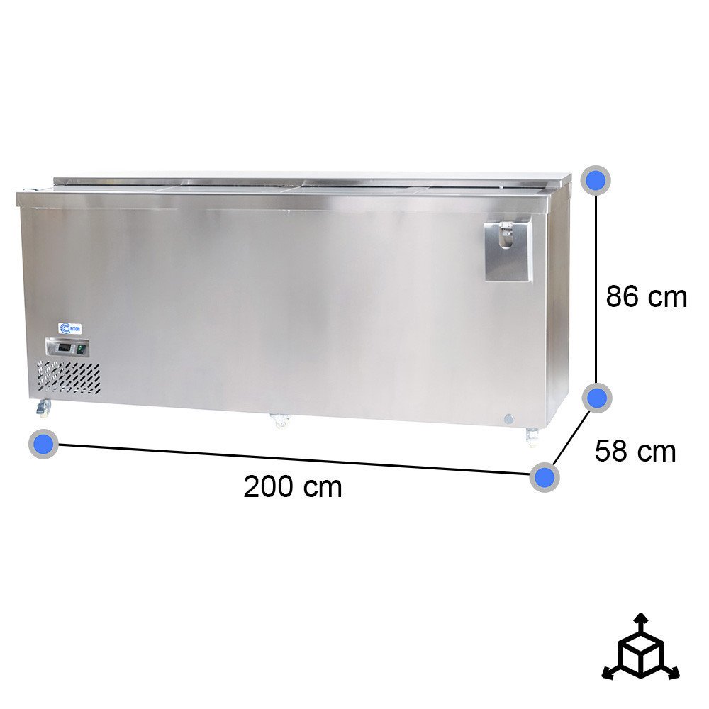 Botellero Refrigerado 4 Puertas 200 cm CLEITON - Capacidad 612L