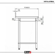 Mesa Mural Desmontable 600x600x850 mm Romux | Equipamiento Industrial