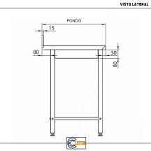Mesa Mural Desmontable 1800x700mm | Equipamiento Industrial