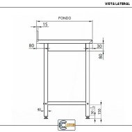 Mesa Mural Desmontable 800x700x850 mm | Gastroten