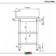 Mesa Mural 1500x600mm 2 Estantes Desmontable | Gastroten