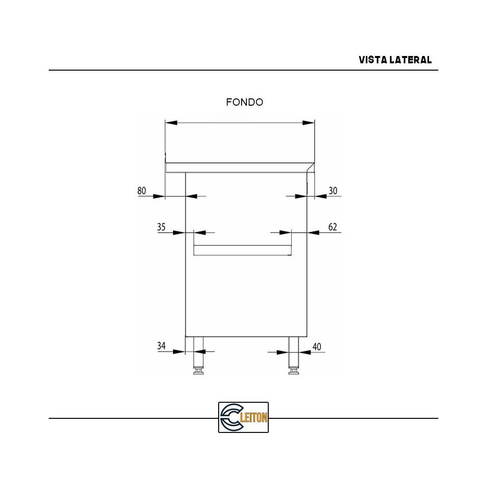 Mesa Mural Desmontable 1400x600 mm Cleiton | Equipamiento Industrial