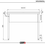 Fregadero Profundo 800x600x850mm Romux | Lavado Industrial