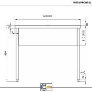 Fregadero Desmontable 800x600mm Seno Profundo 300mm | Gastroten