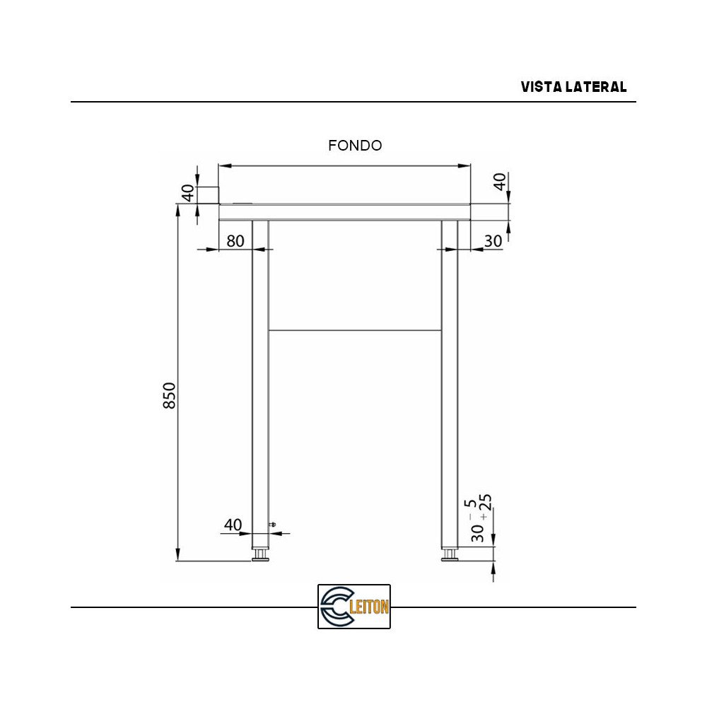 Fregadero Desmontable 800x600mm Seno Profundo 300mm | Gastroten