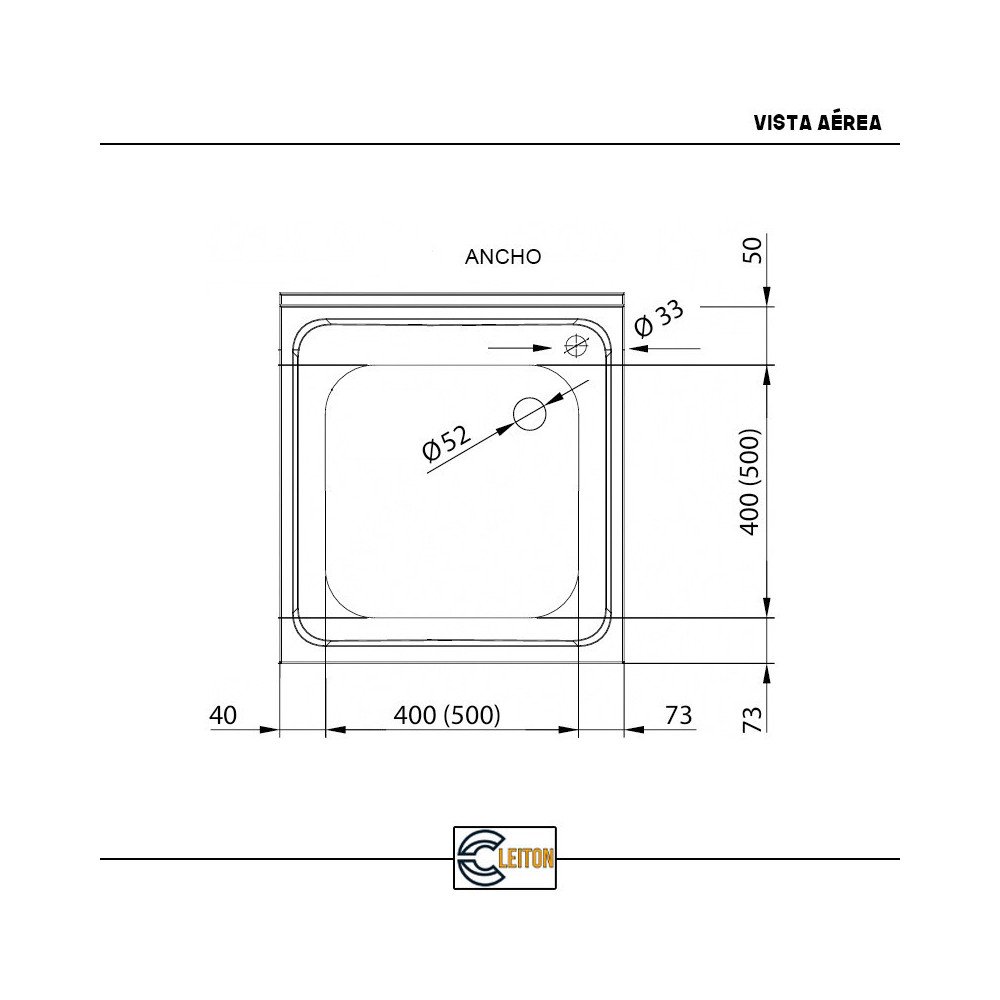 Fregadero 1 Seno 600x600 mm Cleiton | Lavado Industrial