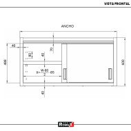 Armario de Pared Desmontable 1000x400x600mm | Romux