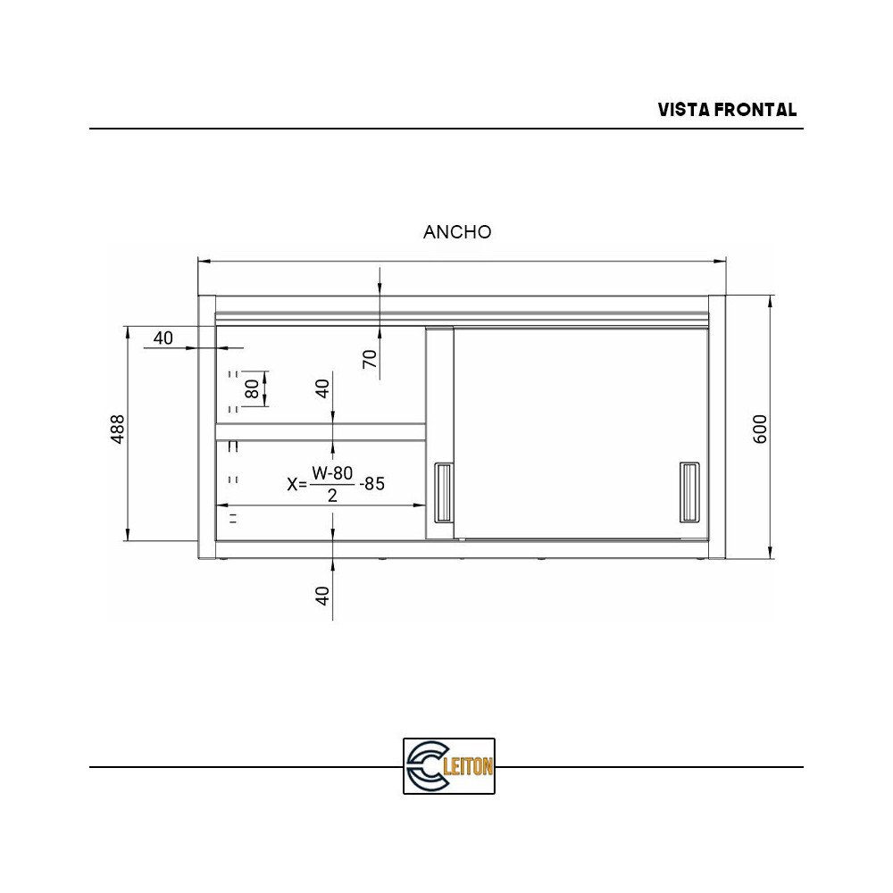 Armario de Pared Desmontable 1400x400x600 mm | Gastroten