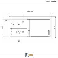 Armario de Pared Desmontable 1400x400x600 mm | Gastroten