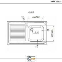 Fregadero Industrial 1000x600mm Cleiton | Lavado Hostelería