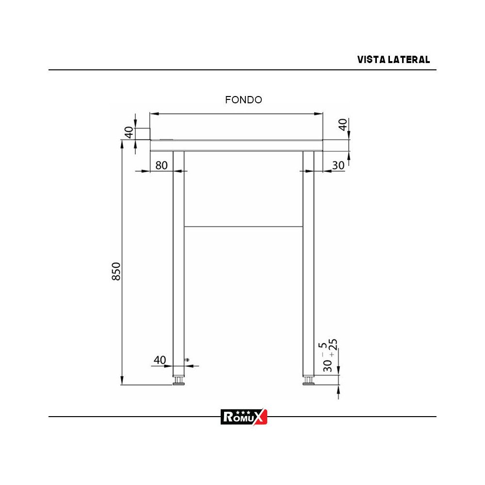 Fregadero Desmontable 800x700mm Profundo 300mm | Romux