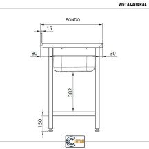 Fregadero 2 Senos 1000x700x850mm Cleiton | Equipamiento Industrial