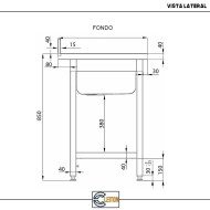 Fregadero Industrial 1000x700mm Cleiton | Equipamiento Hostelería
