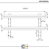 Estante De Pared Doble Liso De Acero Inoxidable Para Hosteleria Cleito