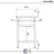 Fregadero Industrial 1600x700mm Desmontable Cleiton | Equipamiento Hostelería