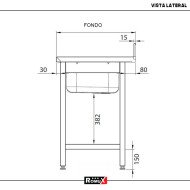 Fregadero Doble Desmontable 1600x700 mm | Lavado Industrial
