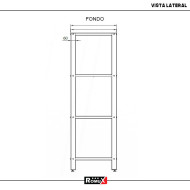 Estantería de Pie 4 Estantes 1200x500mm | Equipamiento Industrial