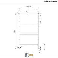 Estantería de Pie 4 Estantes 1400x500 mm | Gastroten