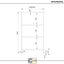 Estantería de Pie 4 Estantes 1400x500 mm | Gastroten