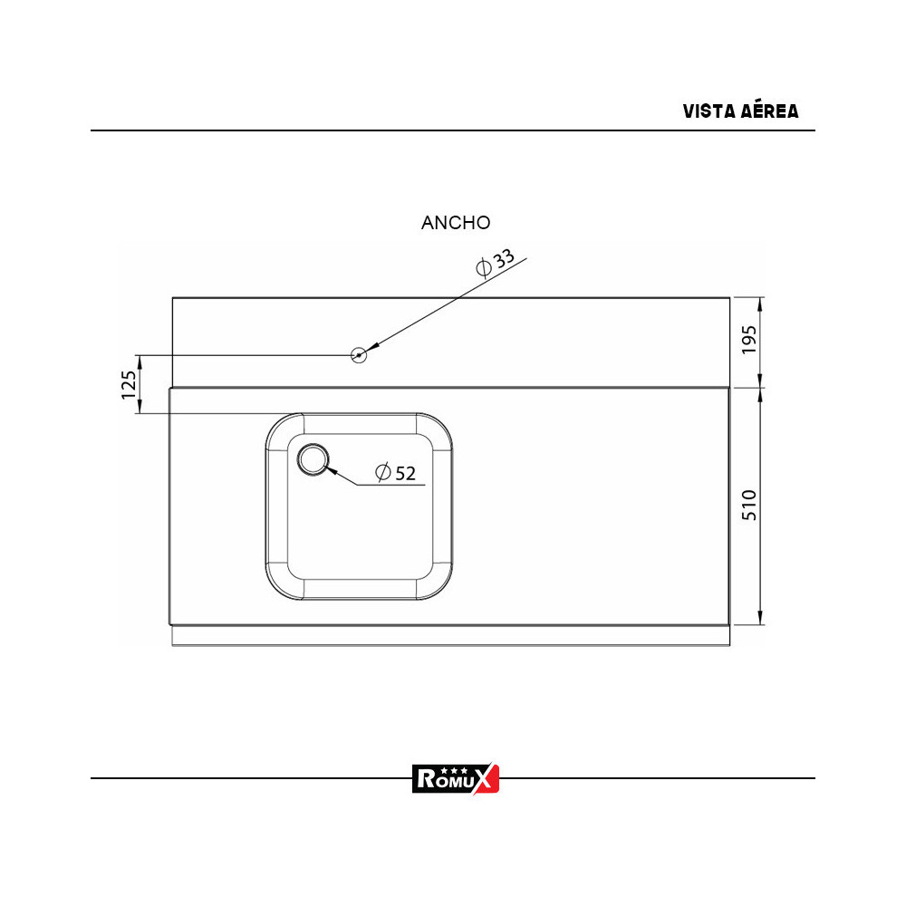 Mesa de Entrada Derecha Desmontable 800x750x880 mm | Gastroten
