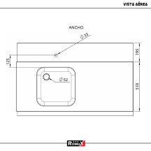 Mesa Entrada Derecha 1000x750mm Romux | Equipamiento Industrial