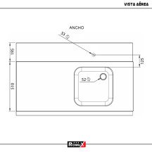Mesa de Entrada Izquierda 1000x750mm Romux | Equipamiento Industrial
