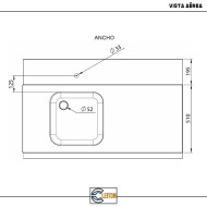Mesa de Entrada Derecha 800x750x880 mm Cleiton | Equipamiento Industrial