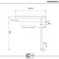 Mesa de Entrada Izquierda 800x750 mm Cleiton | Equipamiento Industrial