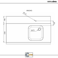 Mesa de Entrada Izquierda 1000x750mm Cleiton | Equipamiento Industrial