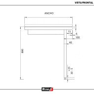Mesa de Salida Derecha 800x750x880 mm Romux | Equipamiento Industrial