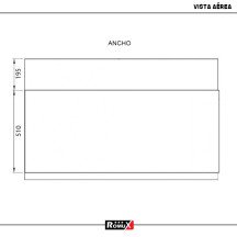 Mesa de Salida Izquierda 1200x750 mm Romux | Equipamiento Industrial