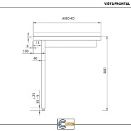 Mesa de Salida Izquierda 1200x750 mm Desmontable | Gastroten