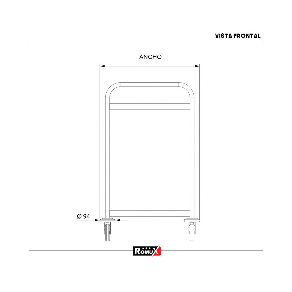 Carro de Servicio 2 Bandejas Acero Inoxidable | Gastroten