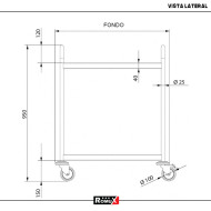 Carro de Servicio 2 Bandejas Acero Inoxidable | Gastroten